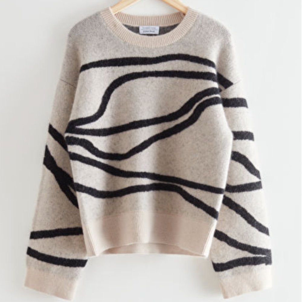 & Other Stories | Jacquard Crewneck Jumper XS (worn once!)